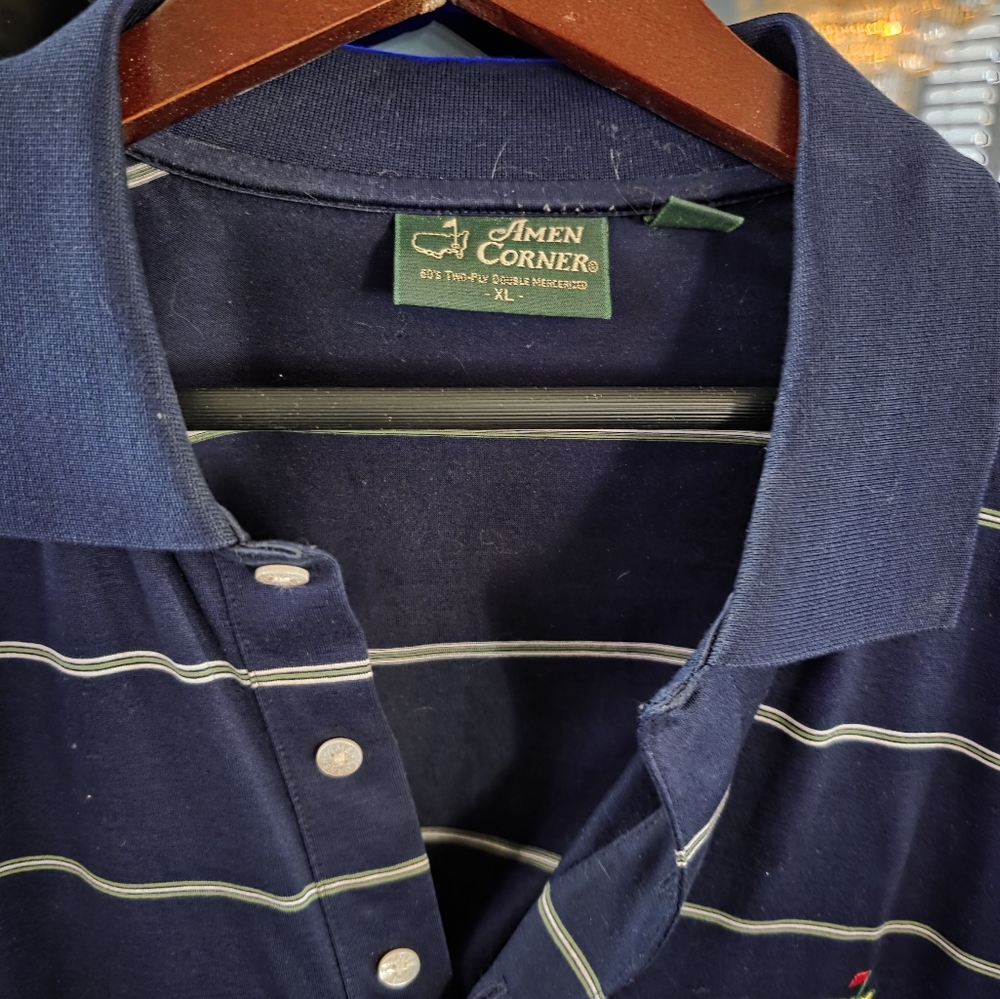 Master's Navy Striped Men's Shirt